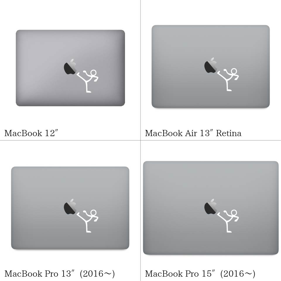 【全機種対応】MacBookステッカースキンシールキックquot;kickquot;MacBookAirPro12131516M1