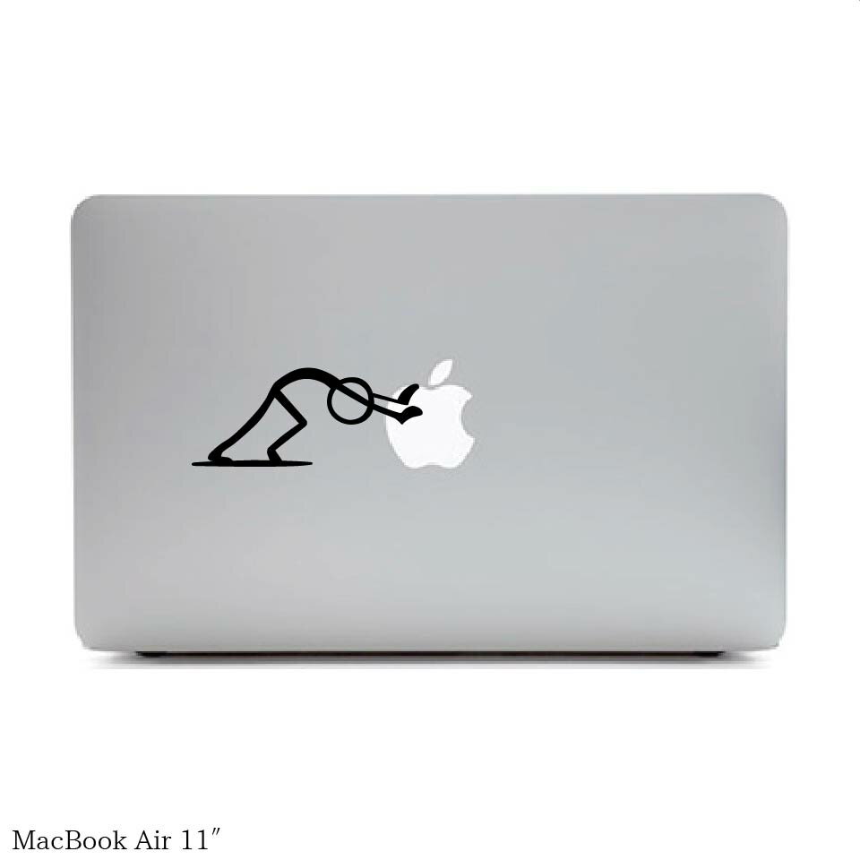 【全機種対応】MacBookステッカースキンシール棒人間プッシュquot;stickmanpushquot;MacBookAirPro12131516M1