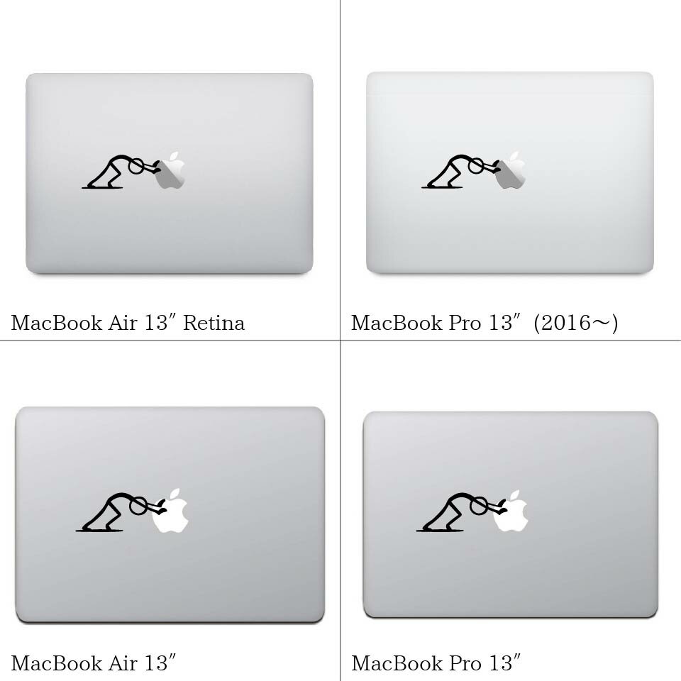 【全機種対応】MacBookステッカースキンシール棒人間プッシュquot;stickmanpushquot;MacBookAirPro12131516M1