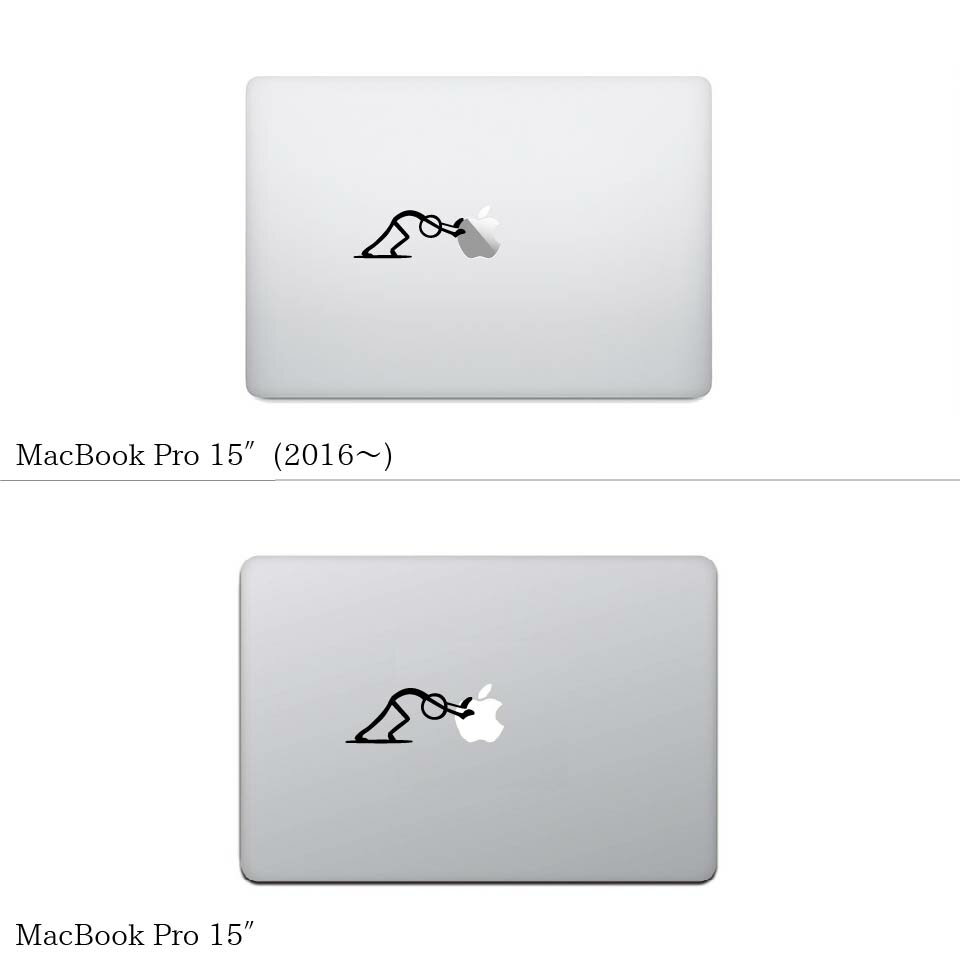 【全機種対応】MacBookステッカースキンシール棒人間プッシュquot;stickmanpushquot;MacBookAirPro12131516M1