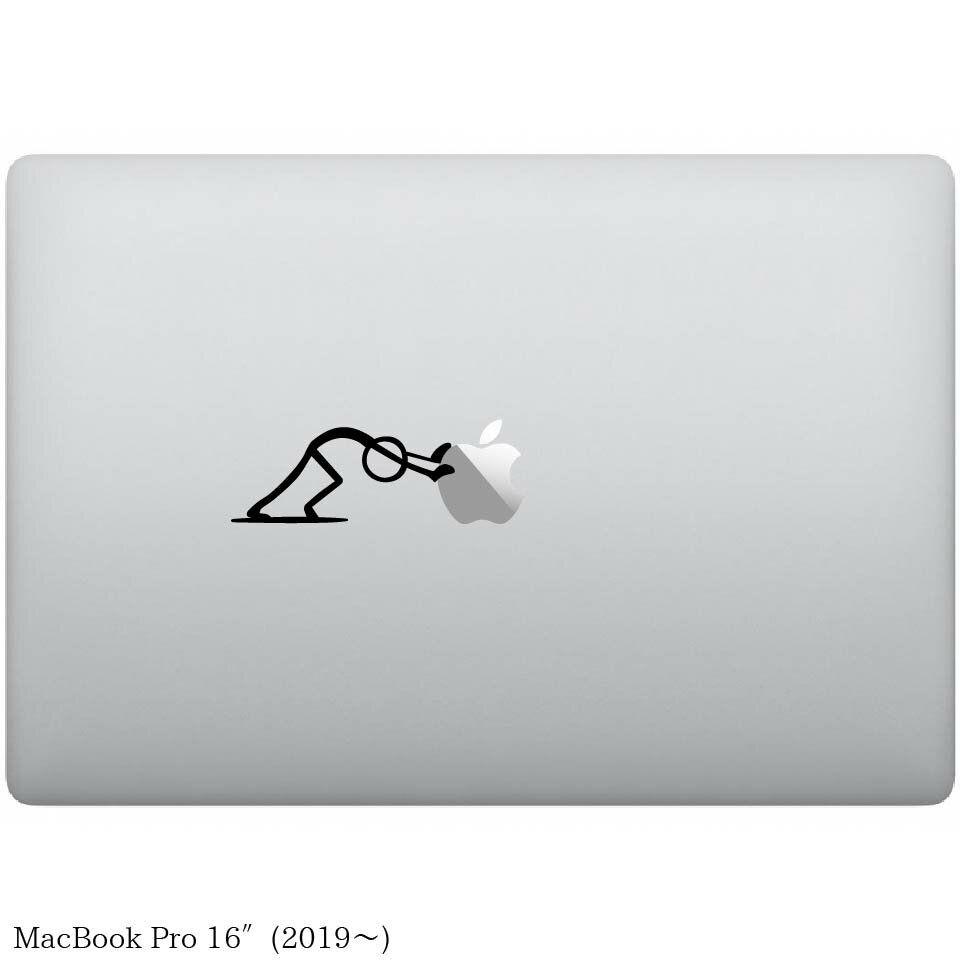 【全機種対応】MacBookステッカースキンシール棒人間プッシュquot;stickmanpushquot;MacBookAirPro12131516M1