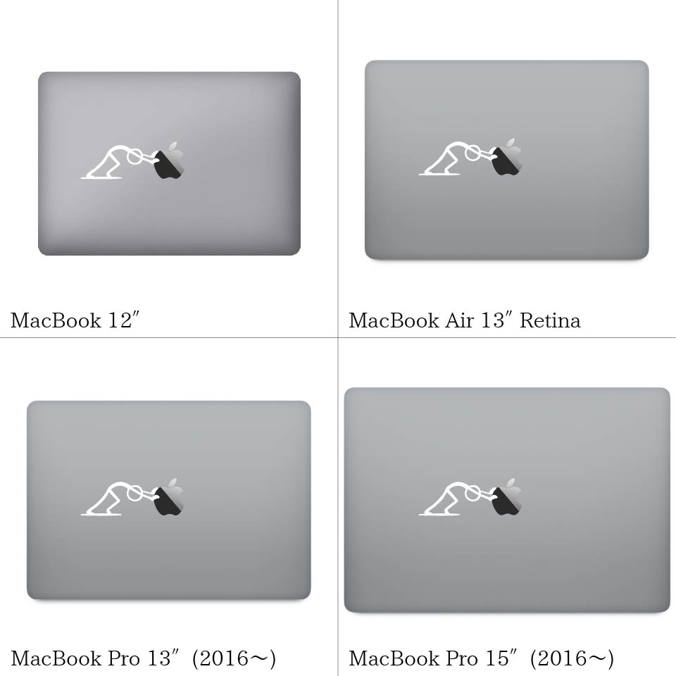 【全機種対応】MacBookステッカースキンシール棒人間プッシュquot;stickmanpushquot;MacBookAirPro12131516M1