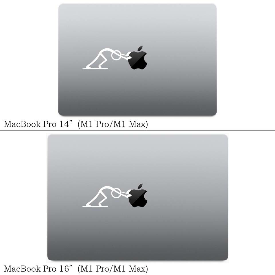 【全機種対応】MacBookステッカースキンシール棒人間プッシュquot;stickmanpushquot;MacBookAirPro12131516M1