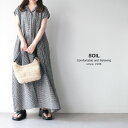 【LINE登録で500円オフクーポン】 SOIL ソイルリネンチェック ワンピース INSL2521460s LINEN CHECK OPEN COLLAR S...