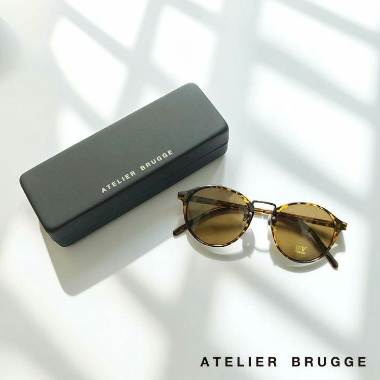 【LINE登録で500円オフクーポン】 atelier brugge アトリエブルージュ ボストン サングラス ブラウン（べっ甲）（UV加工） 37LS-2854 ボストン型 メガネ 眼鏡 UV加工 UVカット カラーレンズ 【2026SS 春夏】 【再入荷】 ギフト プレゼント ランキング