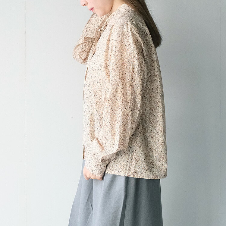 【30%OFF SALE/セール】 ミディウミ ブラウス 長袖 春 夏 秋 冬 MidiUmi ミディウミ リバティ ボウタイ シャツ 3-739986 花柄 ブラウス リボン シャツ オフィスカジュアル きれいめ 通勤 コットン 綿 ギフト プレゼント ランキング stillfr-10015591 Chouquetteシュケットレディース服 サンプル画像3
