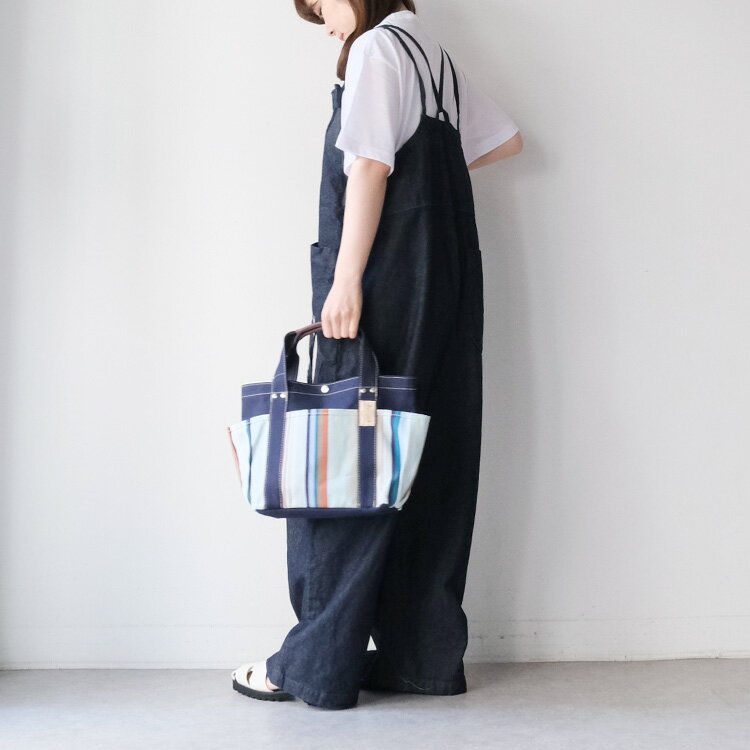 【LINE登録で500円オフクーポン】 D.M.G. ドミンゴ綿麻デニム ストラップサロペットパンツ 14-344C 14-0344C 【2025SS 春夏】 ドミンゴ パンツ DMG サロペット ディーエムジー ギフト プレゼント ランキング