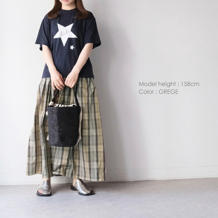 【30%OFF SALE/セール】 Honnete オネット Italian Check Gather Skirt - Taffeta HO-25SS SK13 イタリアンチェック タフタ ギャザースカート ギフト プレゼント ランキング stillfr-10015385 Chouquetteシュケットレディース服 サンプル画像2