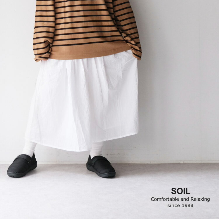  SOIL ソイル 60'S CAMBRIC PLAIN GATHERED SKIRT NSL23554 キャンブリック ギャザードスカート  ギフト 母の日 プレゼント ランキング