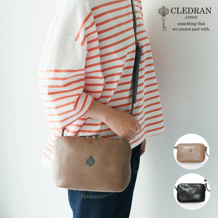 クレドラン ショルダーバッグ レディース CLEDRAN / クレドラン【送料無料】FLAM WALLET SHOULDER BAG CL27632WAY お財布ショルダー カバン 鞄 ショルダーバッグ レザー 日本製30代 40代 大人 女性 ナチュラル カジュアル ファッション【クーポン使用不可】