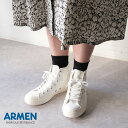 【LINE登録で500円オフクーポン】 ARMEN / アーメンキャンバス ハイカット スニーカー NAMC0702 HIGH-CUT CANVAS SNEAKER 40代 大人 女..