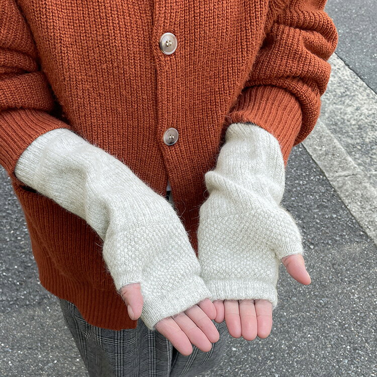 【LINE登録で500円オフクーポン】 GLEN GORDON グレンゴードン GEELONGORA MOSS & IMITATION RIB STITCH FINGERLESS MITTON NGG0854 ラムズウール アンゴラ リブステッチ フィンガーレス ミトン アームウォーマー 【再入荷】 ギフト プレゼント ランキング 3