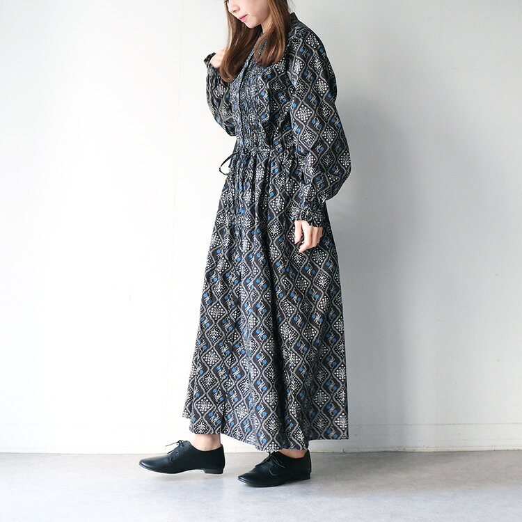 【30%OFF SALE/セール】 sosotto ソソット格子花柄ピンタックウエストドロストワンピース 42612118【2026SS 春夏】 ギフト プレゼント ランキング stillfr-10015921 Chouquetteシュケットレディース服 サンプル画像3