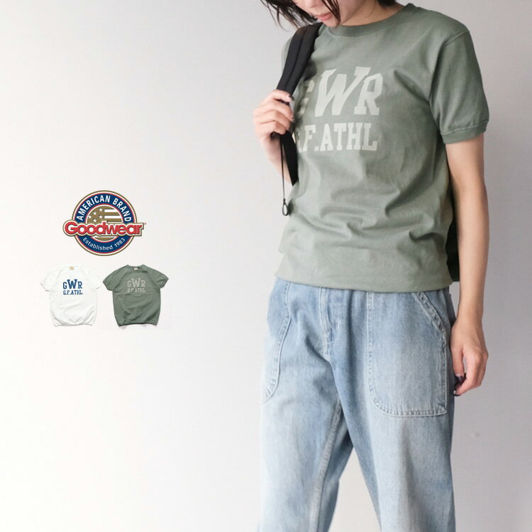 【LINE登録で500円オフクーポン】 GOODWEAR グッドウェア tシャツ クルーネック ショートスリーブ ロゴTシャツ NGT9801 2644 GWR ATHL 7.2oz CREW-NECK S/SL TEE CUFF HEM RIB 【2023SS 春夏】 ギフト 母の日 プレゼント ランキング