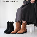 【30%OFF SALE/セール】 【LINE登録で500円オフクーポン】 atelier brugge アトリエブルージュウエスタンスタイル ショートブーツ ...