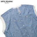 【LINE登録で500円オフクーポン】 ARTE POVERA アルテポーヴェラシャンブレー ワーク ノーカラー フレンチシャツ 2025summer74【20...