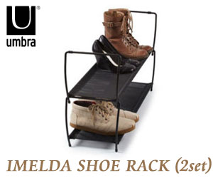 【只今送料無料（北海道・沖縄を除く）】【UMBRA／アンブラ】 IMELDA SHOE RACK（イメルダ シューラックス）　2個セット/シューズラック/靴収納/靴箱