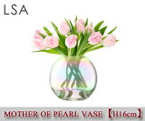 【LSA】MOTHER OF PEARL VASE（16cm）/花瓶/フラワーベース/クリア