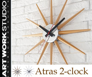 【ART WORK STUDIO/アートワークスタジオ】 Atras 2-clock (アトラス2クロック)/ウォールクロック/掛け時計