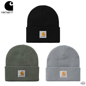 carhartt WIP SHORT WATCH HAT I017326 ショートワッチハット 帽子 ニット帽 ビーニー メンズ レディース ユニセックス グリーン グレー 黒 シンプル ロゴ ワンポイント ブランド 普段使い 定番 リブニット カラバリ オールシーズン カーハートダブリューアイピー 正規取扱店