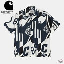 カーハート シャツ メンズ 【SALE 25%OFF 定価17,600円】 carhartt WIP S/S MARINA SHIRT I031463 ショートスリーブ マリーナシャツ メンズ オープンカラー 総柄 柄シャツ ボタン留め 半袖 ブランド カーハート ダブリューアイピー 正規取扱店