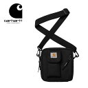 carhartt WIP ESSENTIALS BAG, SMALL I031470-24S エッセンシャルバッグスモール かばん ショルダー 容量1.7L ワンポイントロゴ 無地 ブラック 撥水 シンプル 小さめ バッグインバッグ アウトドア 24春夏 アウトドア レジャー カーハート ダブリューアイピー 正規取扱店