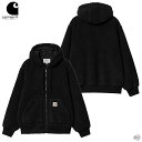 カーハート ジップアップパーカー メンズ 23FW carhartt WIP OG ACTIVE LINER I032301-23F OG アクティブライナー ボアジップパーカー アウター メンズ 黒 羽織りフード付き パーカー ブランド シンプルロゴ ポケット カジュアル かっこいい 男性 カーハート ダブリューアイピー 正規取扱店