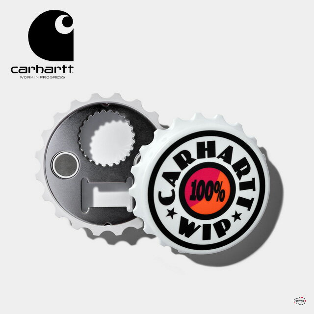 carhartt WIP Bottle Cap Opener I033323 ボトルキャップオープナー 栓抜き ブランドロゴ グラフィック プラスチック メタル 小物 プレゼント ストリート カジュアル 蓋開け レジャー アウトドア 旅行 キッチン BBQ カーハート ダブリューアイピー 正規取扱店
