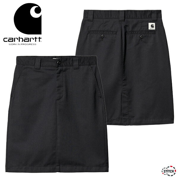 【SALE 25％OFF 定価13,200円】carhartt WIP W MASTER SKIRT I030501 ウィメンズ マスター スカート レディース ロゴ クロ 無地 カジュアルブランド シンプルデザイン おしゃれ カーハート ダブリューアイピー 正規取扱店