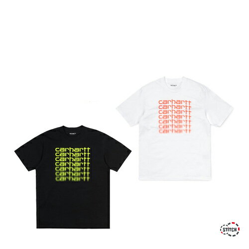 【クリックポスト配送】【25%OFF】 carhartt WIP S/S FADING SCRIPT T-SHIRT White / Pop Coral Black / Lime T027813-20S 半袖 フェージング スクリプト Tシャツ ホワイト ブラック メンズ カーハートダブリューアイピー正規取扱店