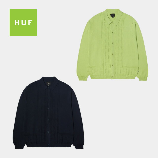【SALE 25%OFF 定価22,880円】HUF ハフ TOWNER LS KNIT TOP KN00508 タウナーロングスリーブニットトップ 長袖 羽織...