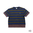 THE PARK SHOP ザ パークショップ TRICK BORDER TEE TPS-267 半袖ボーダーTシャツ カーキ メンズ 正規取扱店