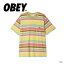 【SALE 25%OFF 定価8,580円】OBEY WEDGE POCKET TEE SS 131080343 ウェッジポケットティー メンズ 半袖Tシャツ ボーダー 胸ポケット オベイ 正規取扱店