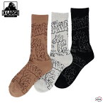 XLARGE GRAFITTI SOCKS 101234054005 グラフィティ ソックス 靴下 ハイソックス 黒 灰色 ベージュ 総柄 インパクト ファッション アクセント シリーズ かっこいい おしゃれ トレンド 男性 ブランド ストリート 流行 エクストララージ X-LARGE正規取扱店