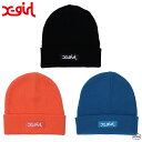 エックスガール ニット帽 レディース 【SALE20%OFF 定価5,500円】 X-girl BOX LOGO KNIT CAP 105233051005 ボックス ロゴ ニットキャップ 帽子 レディース クロ オレンジ ブルー アオ ビーニー ワンポイント ブランド ストリート カジュアル 普段使い ガールズコーデ エックスガール 正規取扱店