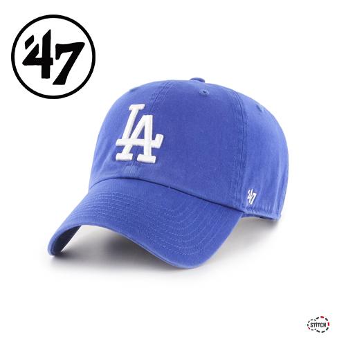 ’47 Dodgers ’47 CLEAN UP RGW12GWS-RYN ドジャース 定番キャップ ホーム ’47クリーンナップ ロイヤル ユニセックス アジャスターストラップ サイズ調整 アオ ブルー ロゴ ワンポイント 野球 定番 フォーティーセブン 正規取扱店