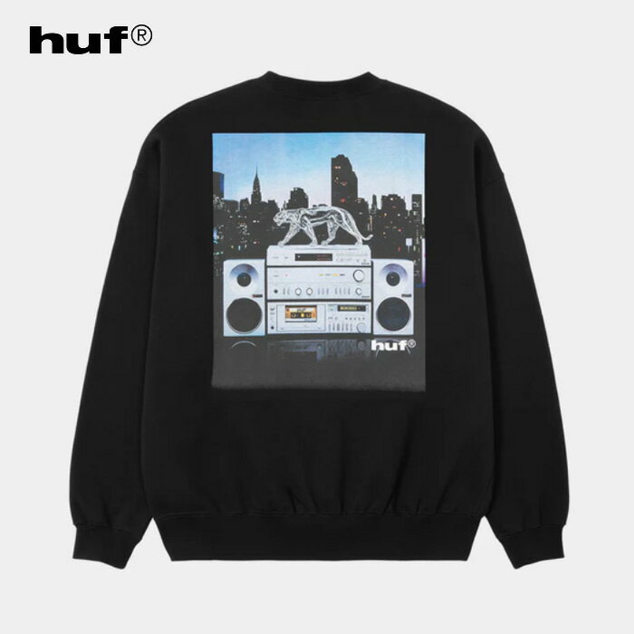 HUF MIDNIGHT RADIO CREW PF00784HO25 ミッドナイトラジオクルー メンズ ユニセックス トレーナー バッ..