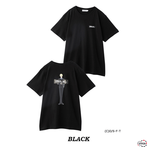 カラーブラック黒サンジグッズSTAMPEDEスタンピードグラフィックTシャツ半袖夏物衣料春物衣料通学かわいいおそろい