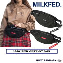 ミルクフェド ウエストポーチ レディース MILKFED. ミルクフェド LOGO LINED MINI FANNY PACK 03191005 ファニーパック 黒 赤 レディース 正規取扱店【ポスト便配送】