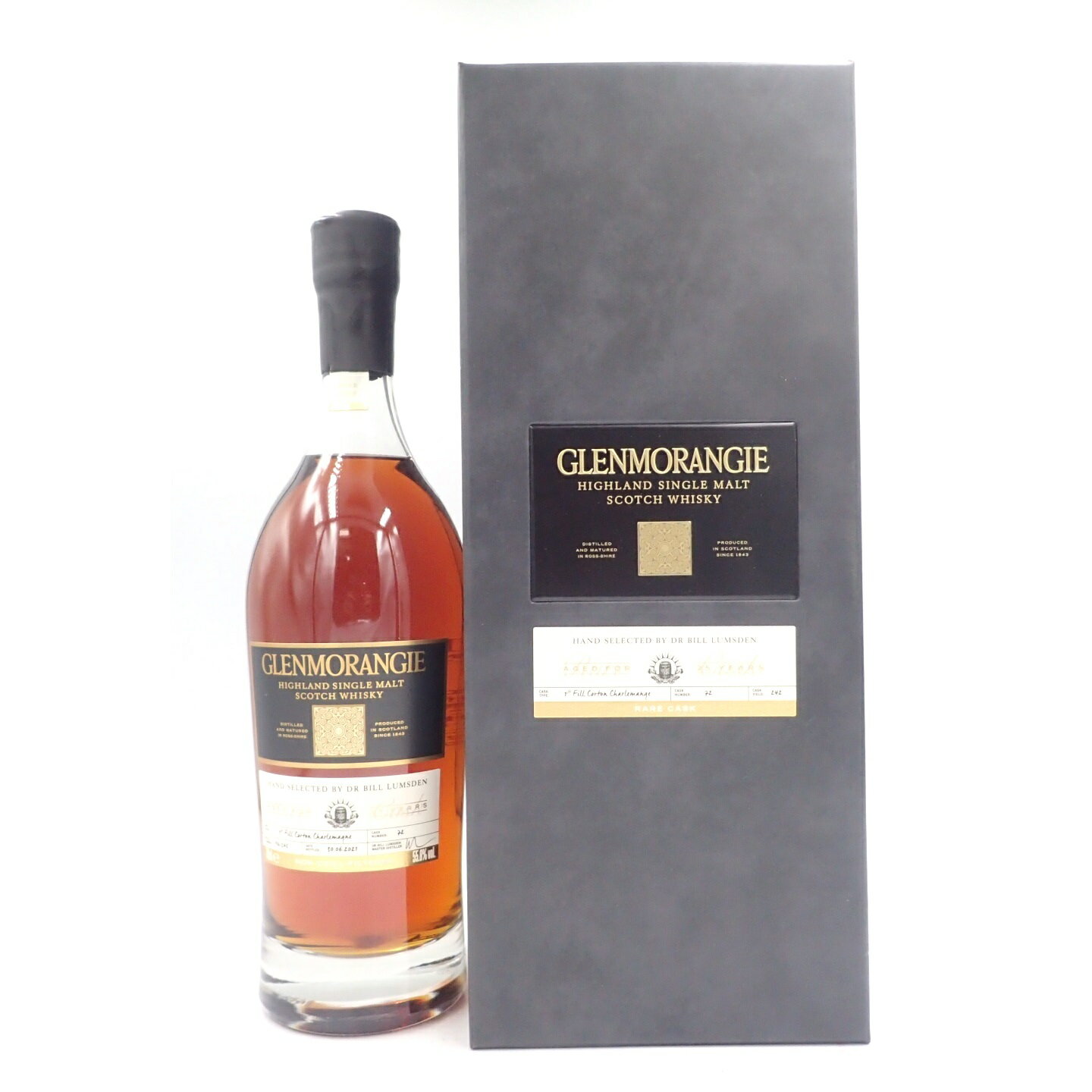 グレンモーレンジ ハイランド シングルモルト レア カスク 25年 HNAD SELECTED BY BILL LUMSDEN 700ml 55.8% GLENMORANGIE 同梱不可【Q1】【中古】