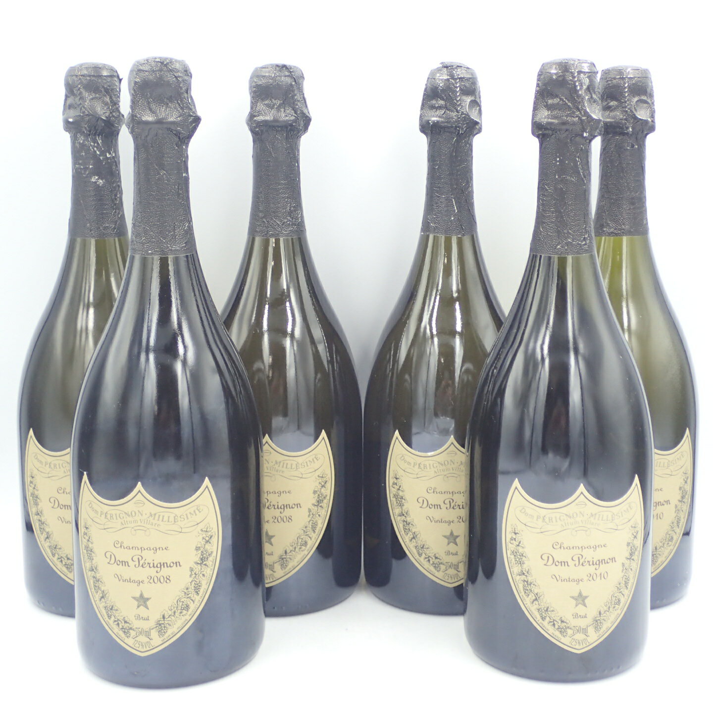 ドンペリニヨン 白 2010 2008 750ml Dom Perignon 6本セット 同梱不可 【7F】【中古】