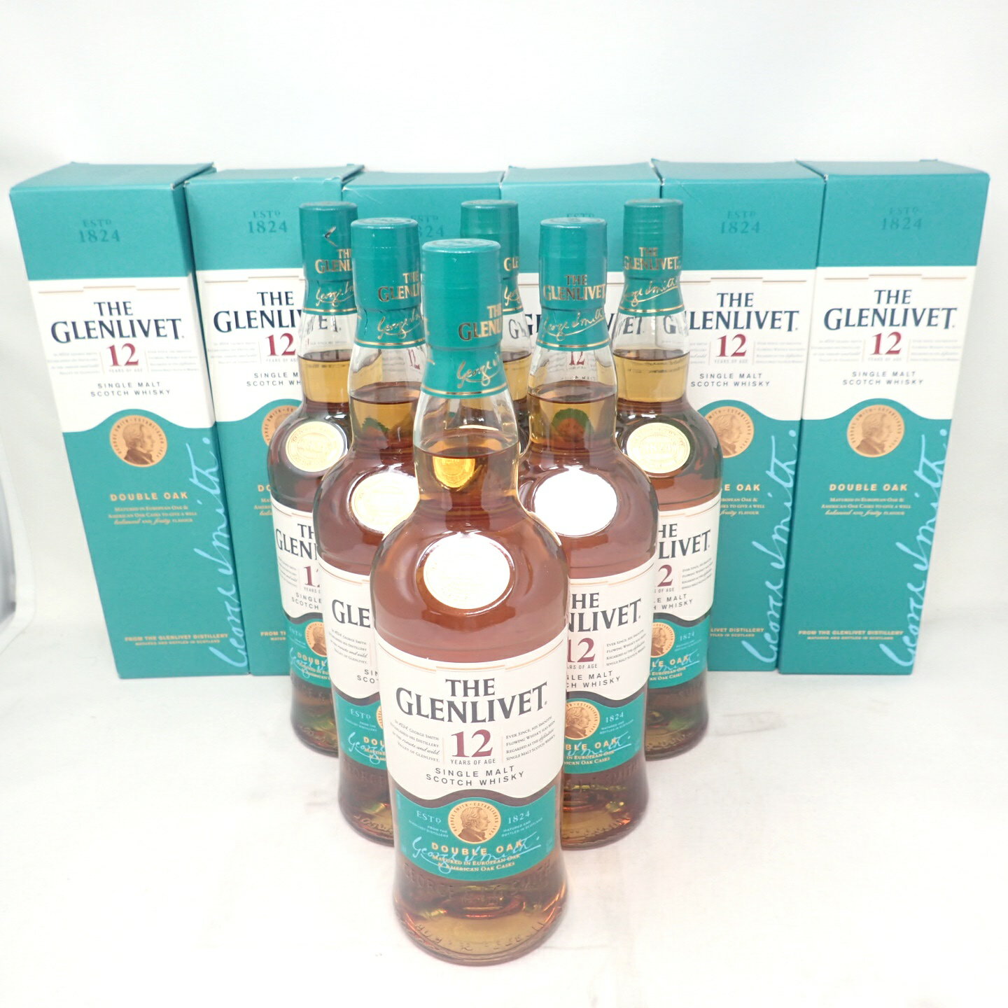 グレンリベット ダブルオーク 12年 700ml シングルモルト 箱付き THE GLENLIVET 6本セット 同梱不可【7F】【中古】