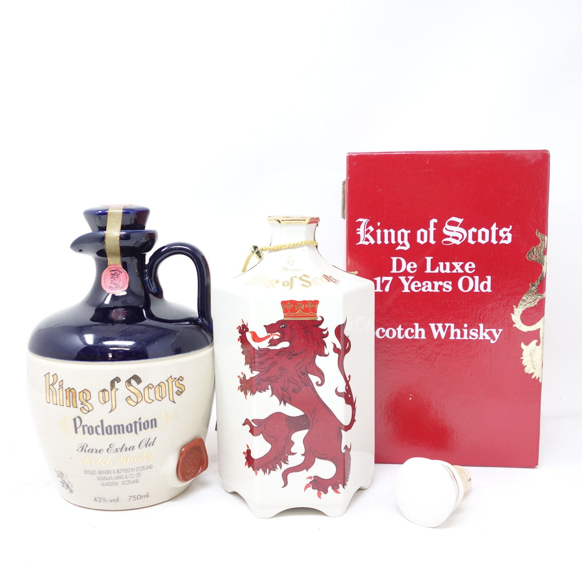 キング オブ スコッツ プロクラメーション 1586g 17年 1100g 陶器ボトル 2本セット 750ml 43% KING OF SCOTS 箱・替え栓付き【MA1】【中古】