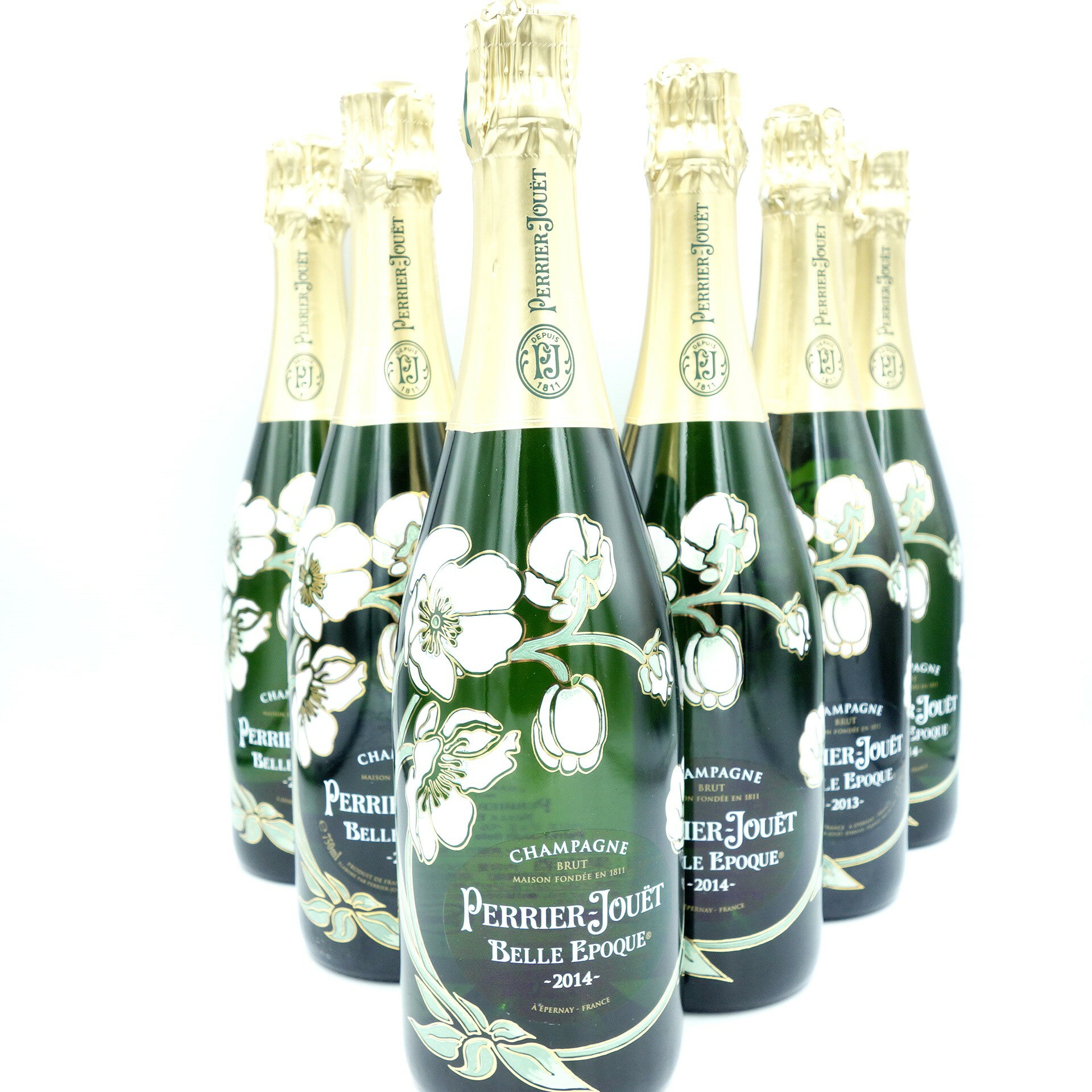 【中古】ペリエジュエ ベルエポック 白 2013 2014 750ml PERRIER JOUET BELLE EPOQUE 6本セット 同梱不可【7F】