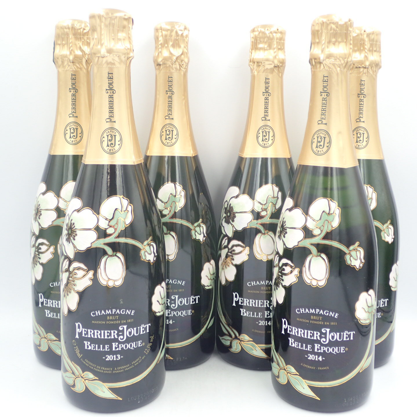 ペリエジュエ ベルエポック 白 2013 2014 750ml PERRIER JOUET BELLE EPOQUE 6本セット 同梱不可 【7F】【中古】