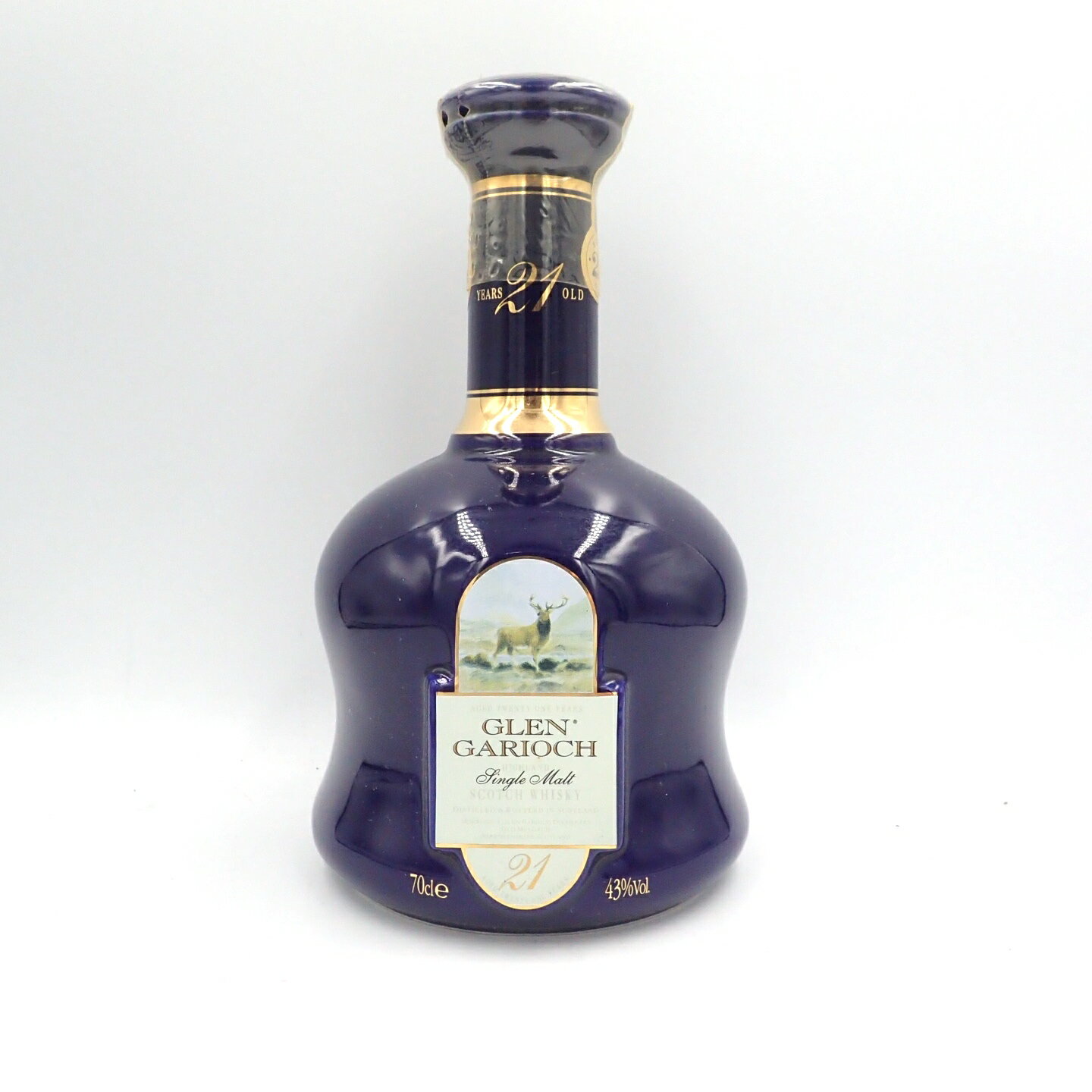 グレンギリー 21年 陶器ボトル 43％ 750ml 1470g ネイビー GLEN GARIOCH【CC】【中古】