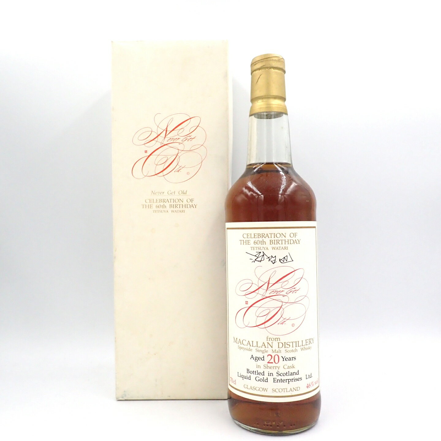 マッカラン 20年 シェリーカスク 渡哲也 60歳 誕生日記念 46％ 700ml The MACALLAN【Z】【中古】