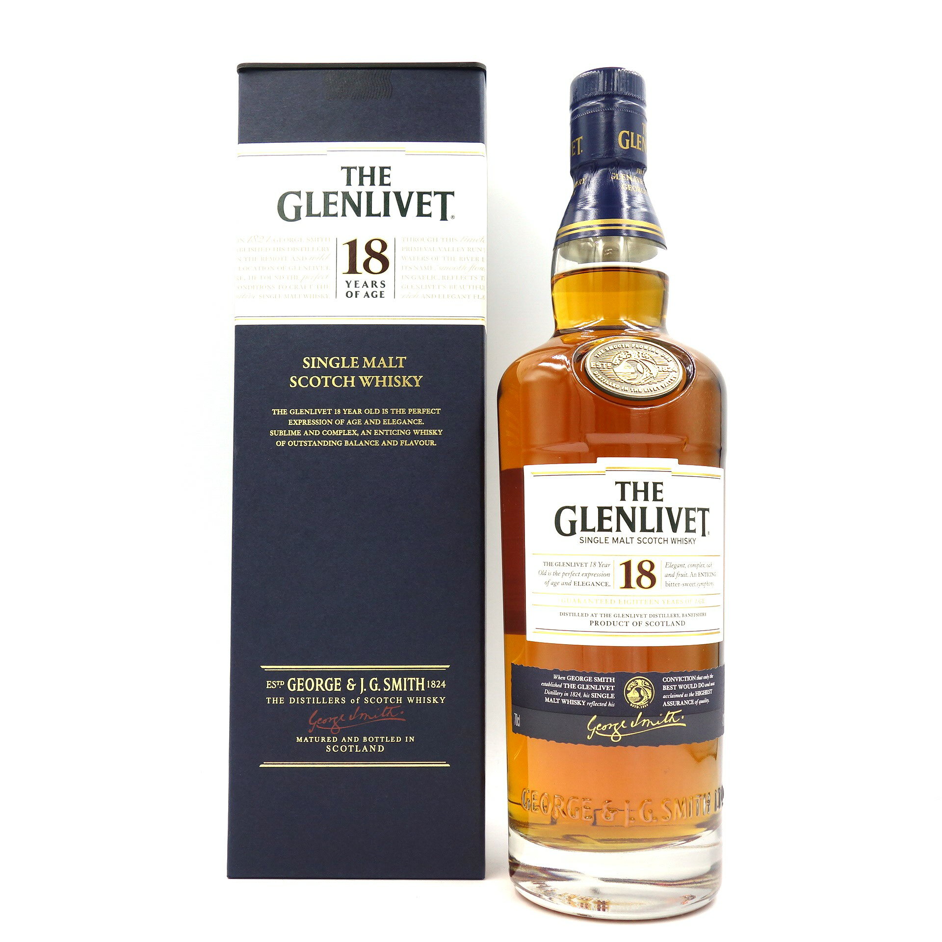 グレンリベット 18年 旧ボトル 700ml GLENLIVET 箱付【I2】【中古】