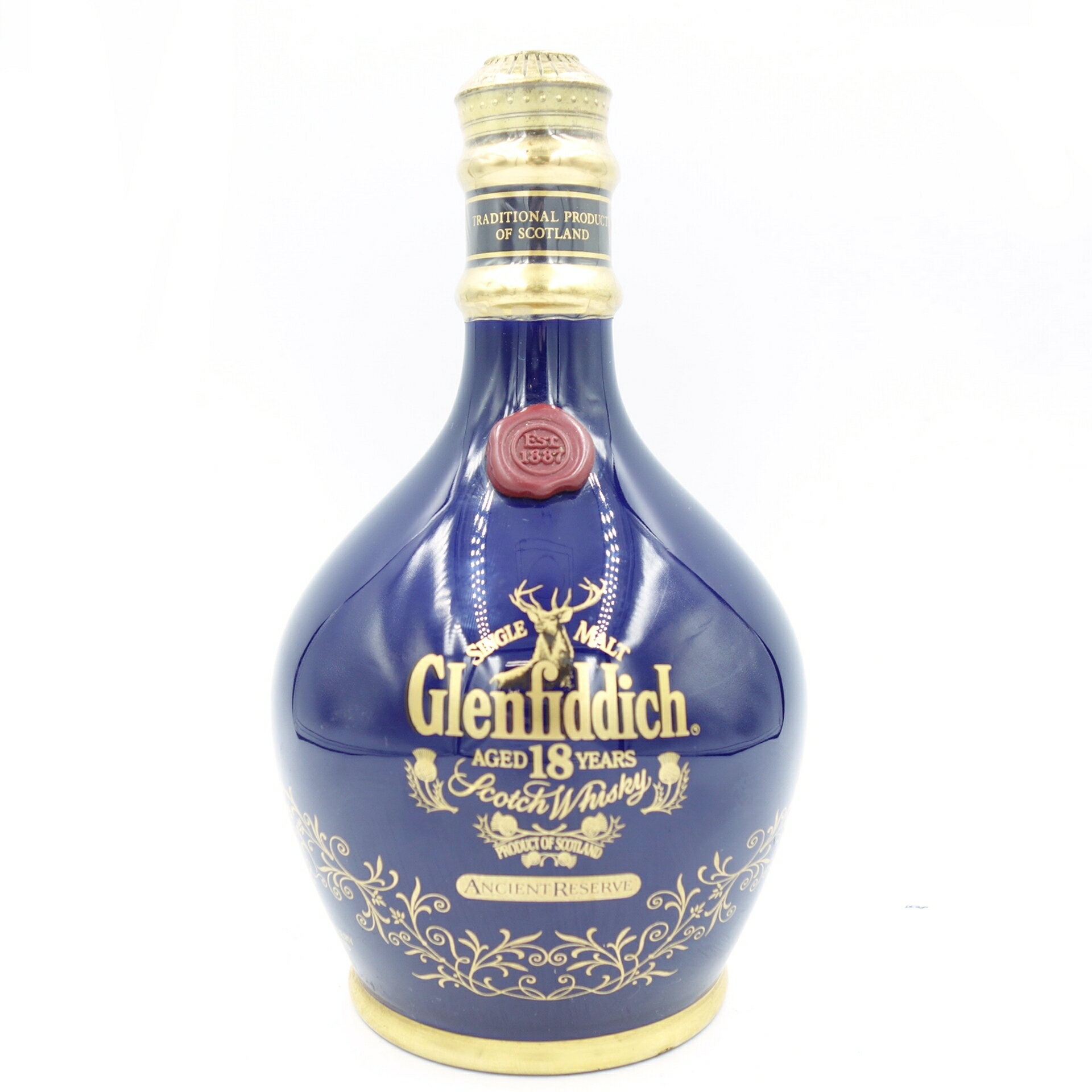 グレンフィディック 18年 エンシェントリザーブ 陶器 青 ブルー 700ml 43％ 1140g Glenfiddich【A1】【中古】