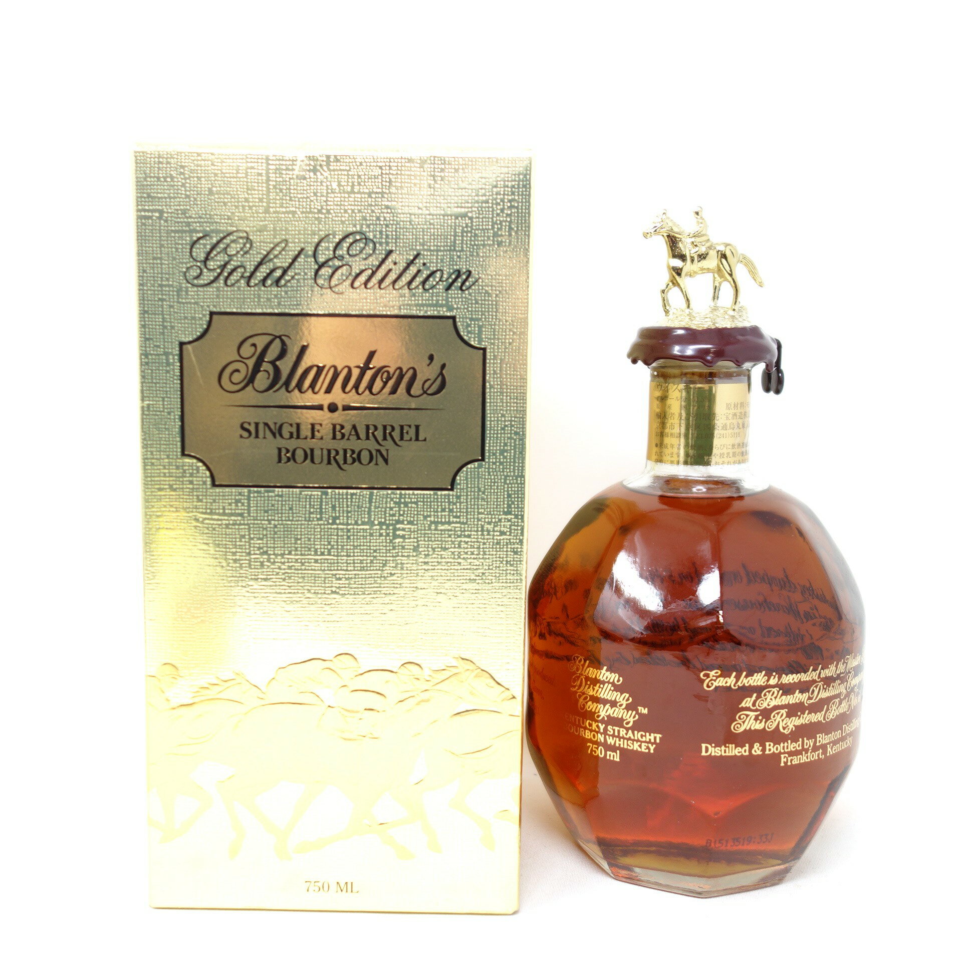 ブラントン シングルバレル ゴールドエディション 750ml 51.5% Blanton's 箱付き【G1】【中古】